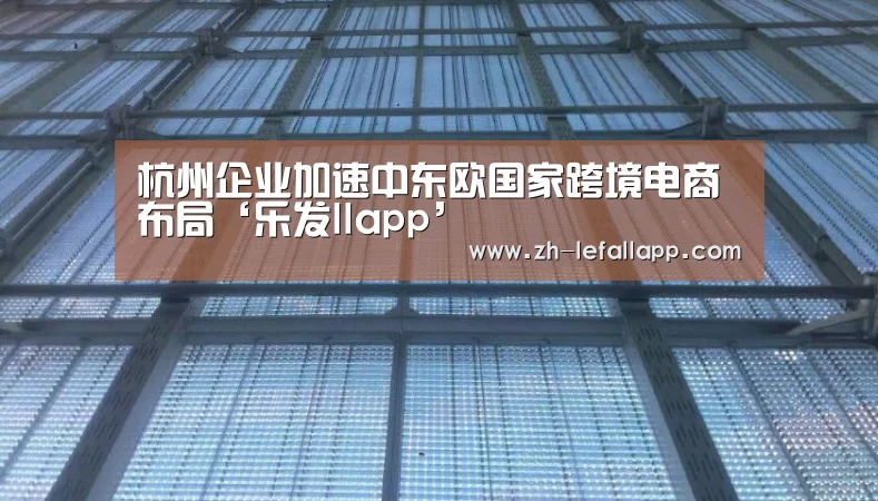 杭州企业加速中东欧国家跨境电商布局‘乐发llapp’(图1) 乐发llapp
